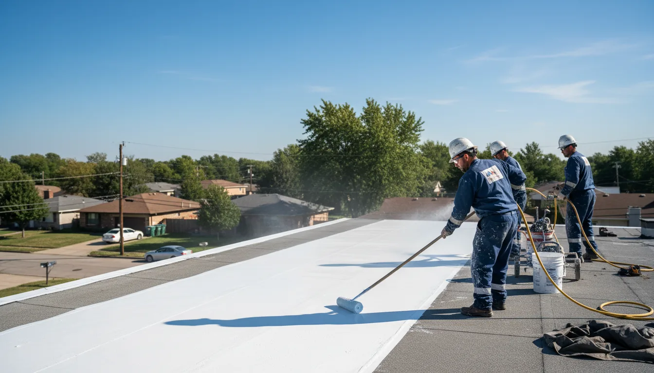 Commercial roof coating in El Paso, AR near me
